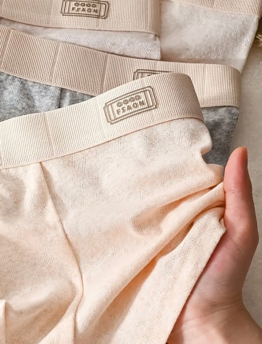 Men’s Ribbed Cotton Boxer Briefs – 3 Pack