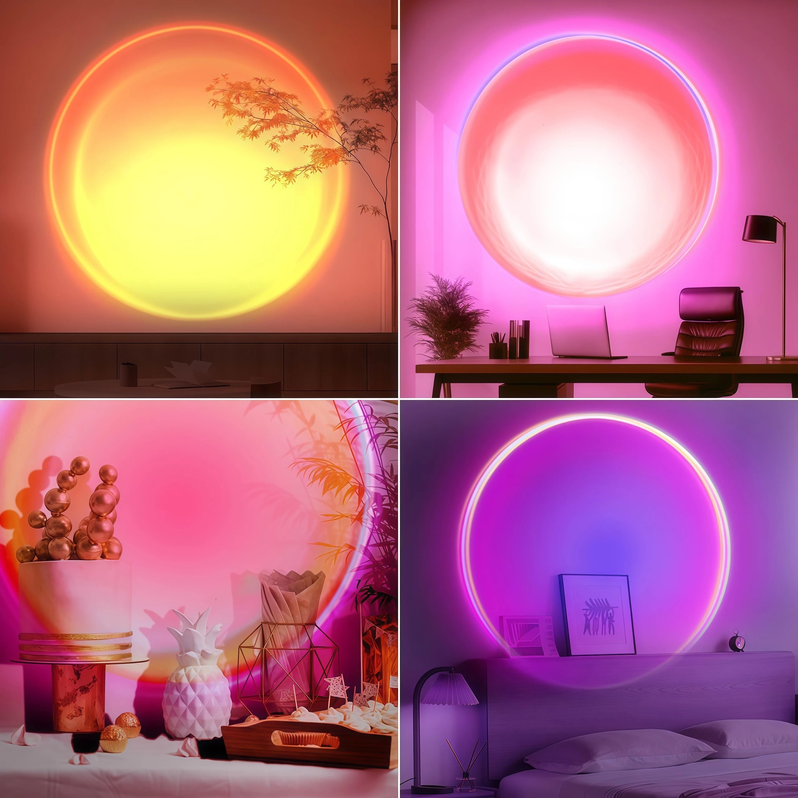 Sunset Projection Lamp – 16 Color Ambient Room Decor